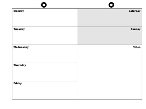 Printable Weekly Calendar – PrintableLib