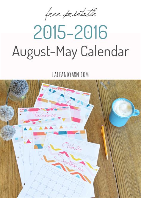 A Fierce Flourishing 10 month Calendar (free printable!) – Lace and Yarn