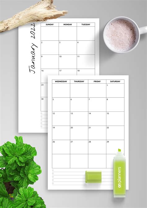 Sample Monthly Calendars To Printable With Notes Calendar Inspiration ...