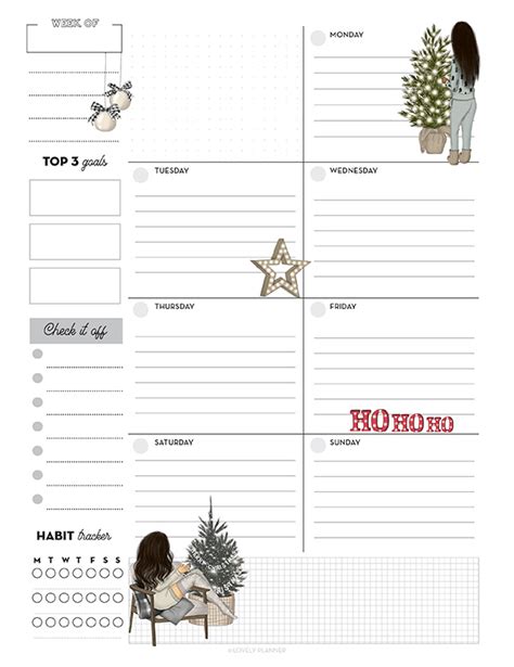 Free december daily planner printable, Download Free december daily ...