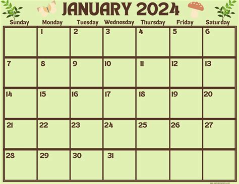 Printable 12 Month Calendar 2024 - Gayel Joelynn
