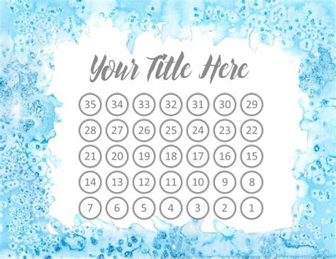Blank Countdown Calendar Printable - Printable Word Searches