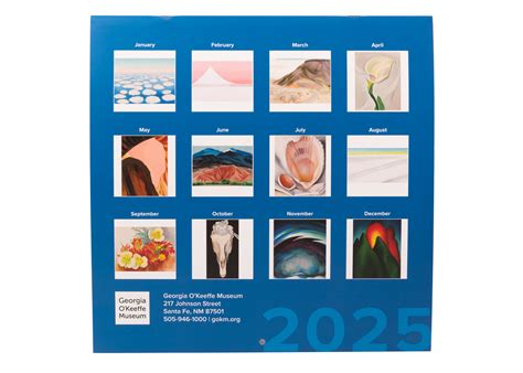 2025 Mini Calendar - The Georgia O'Keeffe Museum