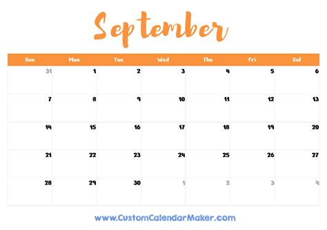 Sept 2025 Calendar Printable Free - Lee J. Osorio