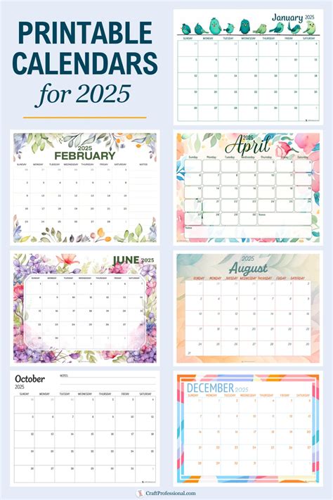 2025 A Glimpse Into The Future Printable 2025 Monthly Calendars – eroppa