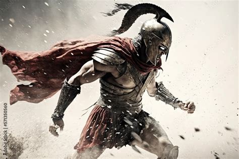 Ilustracja Stock: spartan movie scene action sequence made by ...