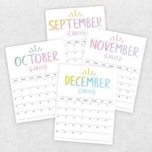 Printable 2025 Calendar - Etsy