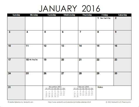 Printable Calendar - Fotolip