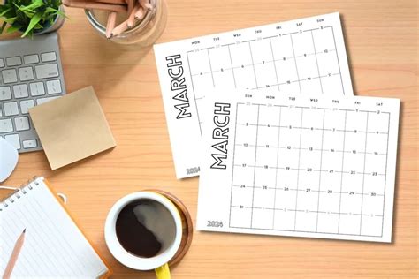 March Free Printable Calendar 2024 - Moneywise Moms - Easy Family Recipes