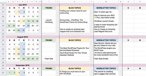 Editorial Calendar Excel Template - Lotte Marianne