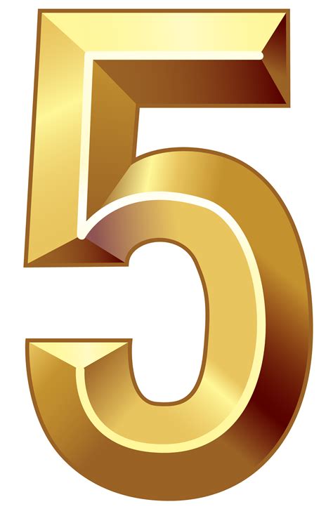 Numbers Clipart Five Glossy Number 5 Png Download Ful - vrogue.co