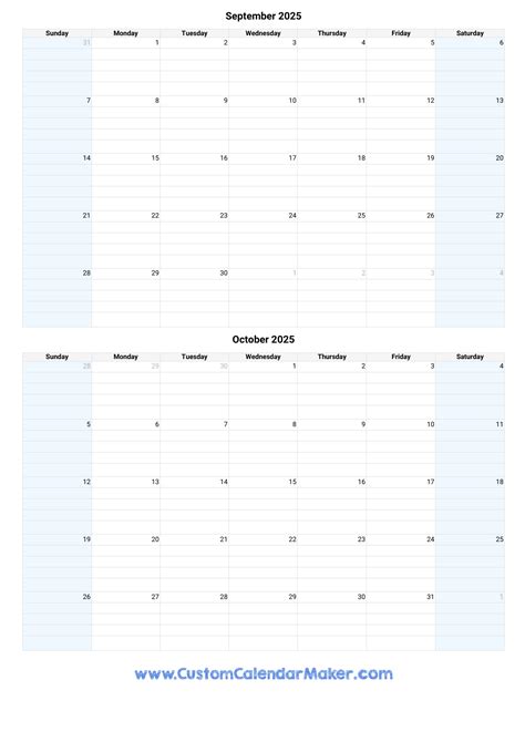 Printable Calendars September And October 2025 - Livy Sherye