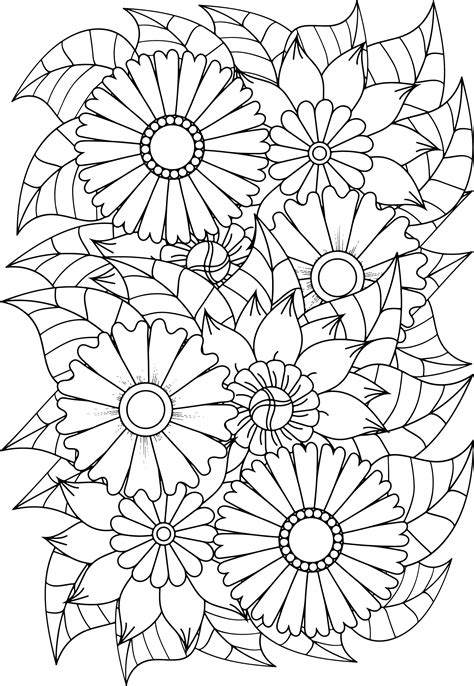 Relaxing Coloring Pages: Zentangle Flower (100 Pages) - Etsy