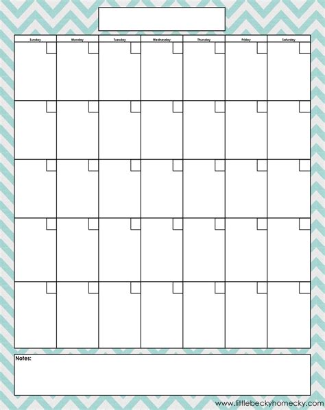 Large Printable Calendars