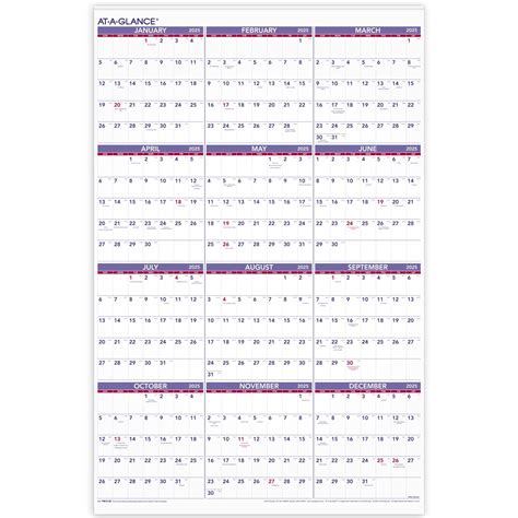 Month At A Glance Calendar 2025 - Jeni Robbyn