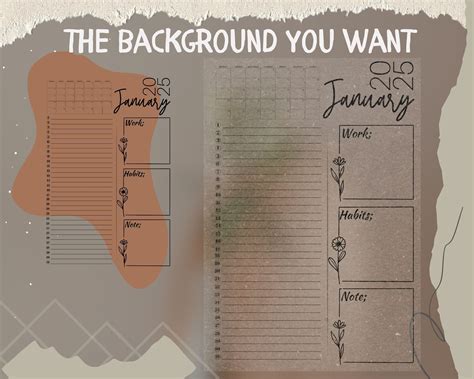 Printable Calendar 2025 Monthly Planner 2025 A4 Letter - Etsy
