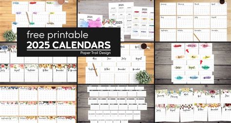 Free Printable Calendar 2025 - Floral - Paper Trail Design