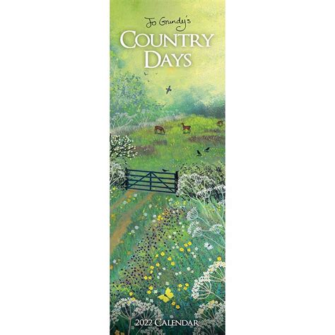 Country Days Jo Grundy Slim Calendar 2022 - 220471