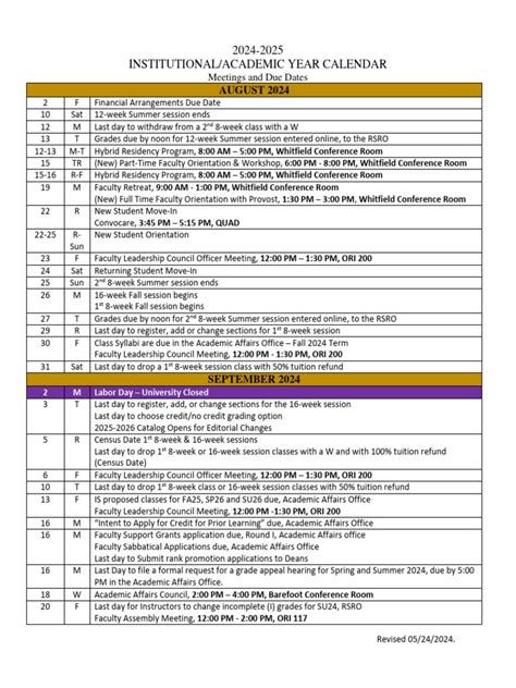 Academic Calendar 2024 2025 | PDF | Academia | Educational Stages