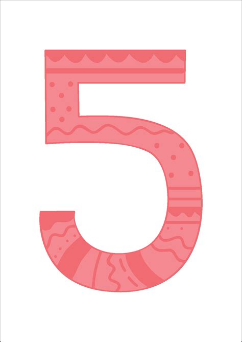 Number 5 Printable