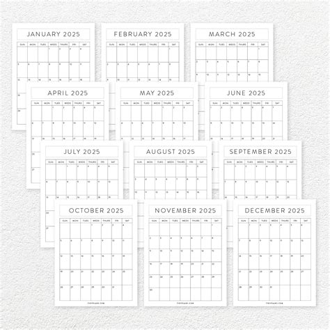 Freebie: Printable 2025 Calendar · Tidy Plans