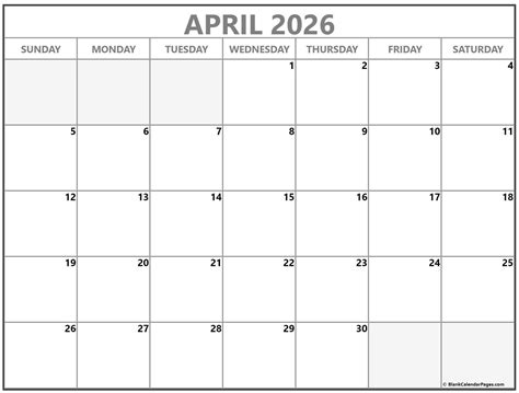 April 2026 calendar | free printable calendars