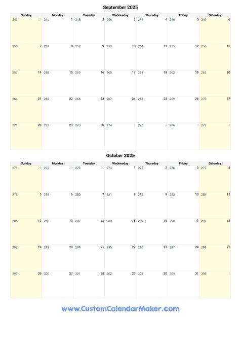 Calendar Sept And Oct 2025 - Negar Sebastian