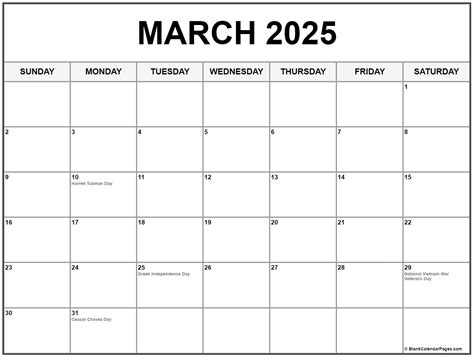 2025 March Calendar Printable Free Online - Tristan A. McPhillamy