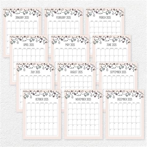 Printable 2025 Calendar - Etsy