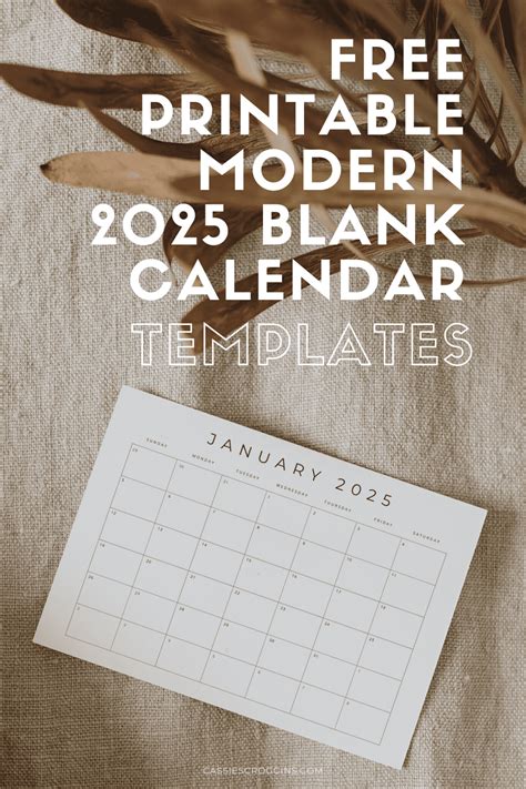 Free Printable 2025 Blank Calendar Templates (All 12 Months)