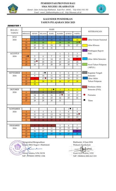 Kalender 2024-2025 semester 1 new.pdf baru | PDF