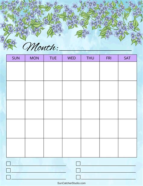Blank Calendar Templates (Free Printable Pages) – Free Printables ...