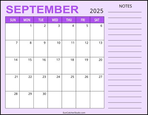 Free Printable Monthly Calendar September 2025 - Jasmine Hope