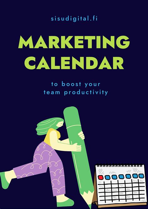 Simple but visual marketing calendar template to boost your team ...