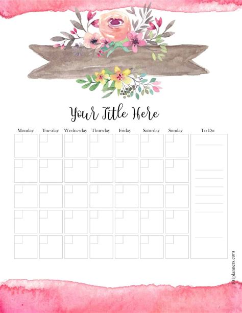 FREE Blank Calendar Templates | Word, Excel, PDF for any month