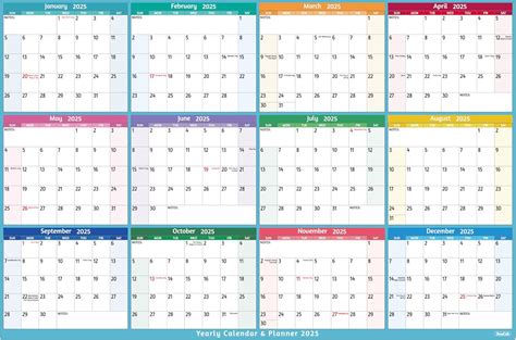 Yearly Wall Calendar 2025 - Large Yearly Calendar Nepal | Ubuy