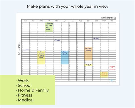 2025 Year Printable Planner, Foldout for A5 Planners, Prints on US ...