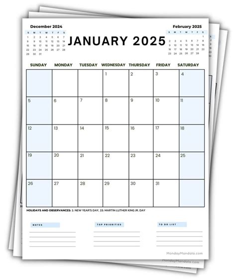 Free Printable 2025 Monthly Calendar Portrait - Fania Jeanine