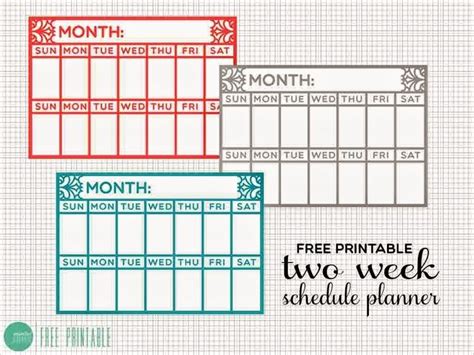 Blank Two Week Calendar Template | Blank calendar template, Calendar ...