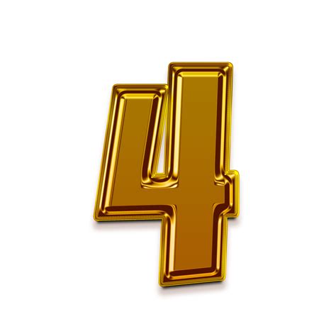 Gold Number 4 Template Design