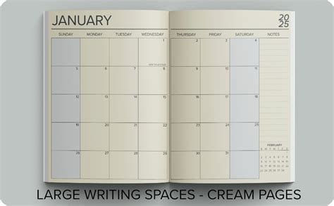 2025-2026 Monthly Planner: Large, Simple Two Year Calendar & Schedule ...