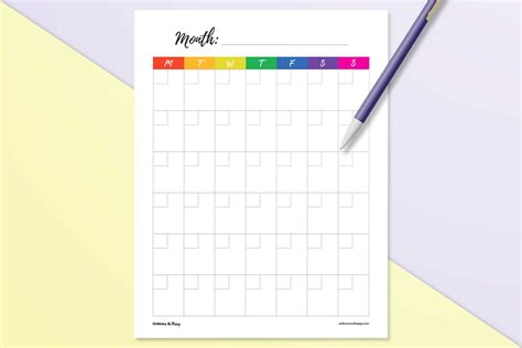 Writable Calendar Template Printable Template Calenda - vrogue.co