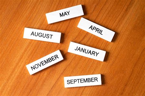Premium Photo | White wooden planner calendar with year month