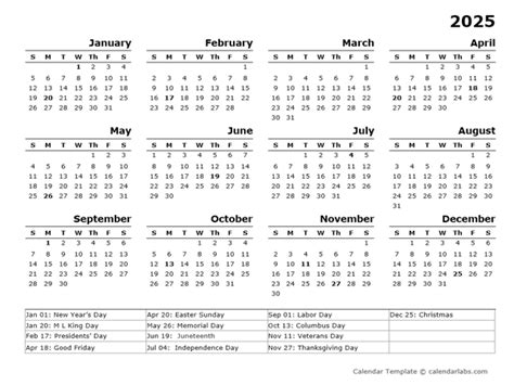 2025 Printable Yearly Design Calendar - Free Printable Templates