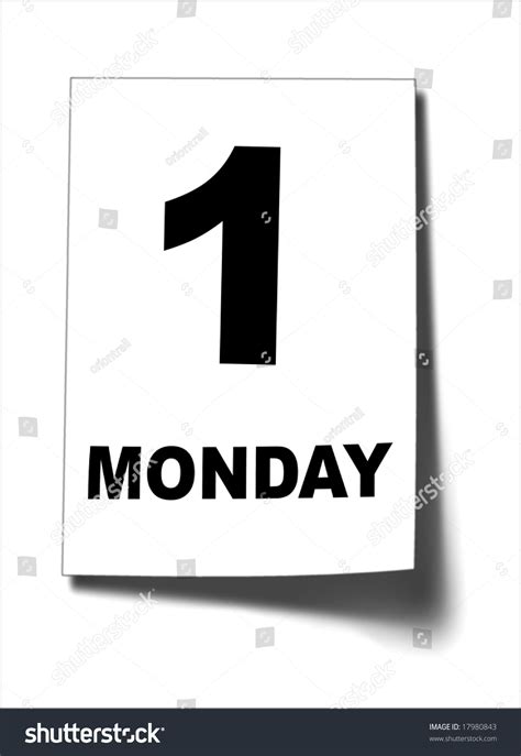 Calendar Page - Monday Stock Photo 17980843 : Shutterstock