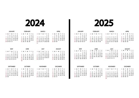 Printable 2024 and 2025 Calendar | Calendar 2024 | Printable Calendar 2025