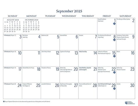 Churchman's Ordo Kalendar (Calendar) 2025 - Episcopal Shoppe