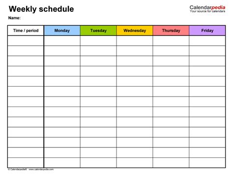Free Printable One Week Blank Weekly Calendar - 2025 Calendar Printable