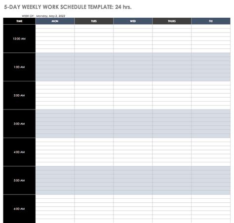 6 day work week schedule template - totalrolf