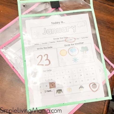 Preschool Calendar Printable - Simple Living Mama